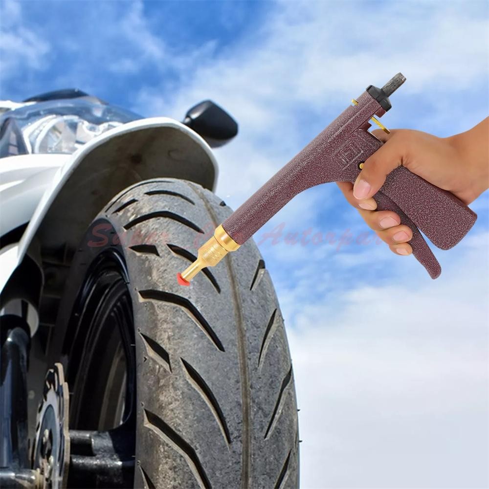 Tire Plugger Tubeless Tire Wheel Repair Gun Kit Mushroom Plug Probe Nozzle USA