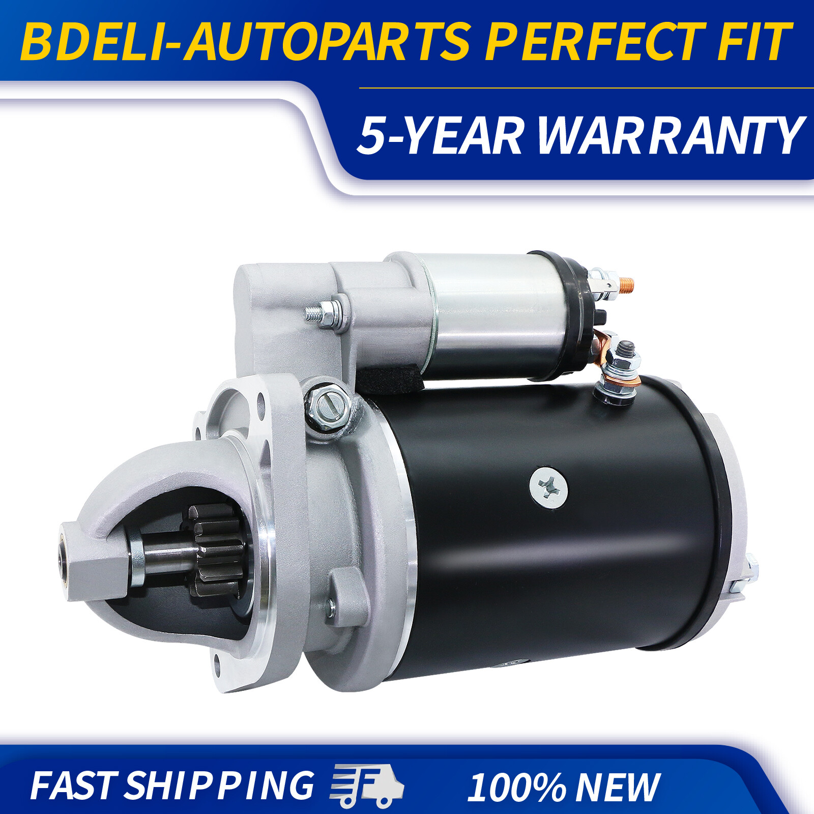 Starter For Ford Diesel Tractor 1965-1992 David Brown Ford Model New Holland