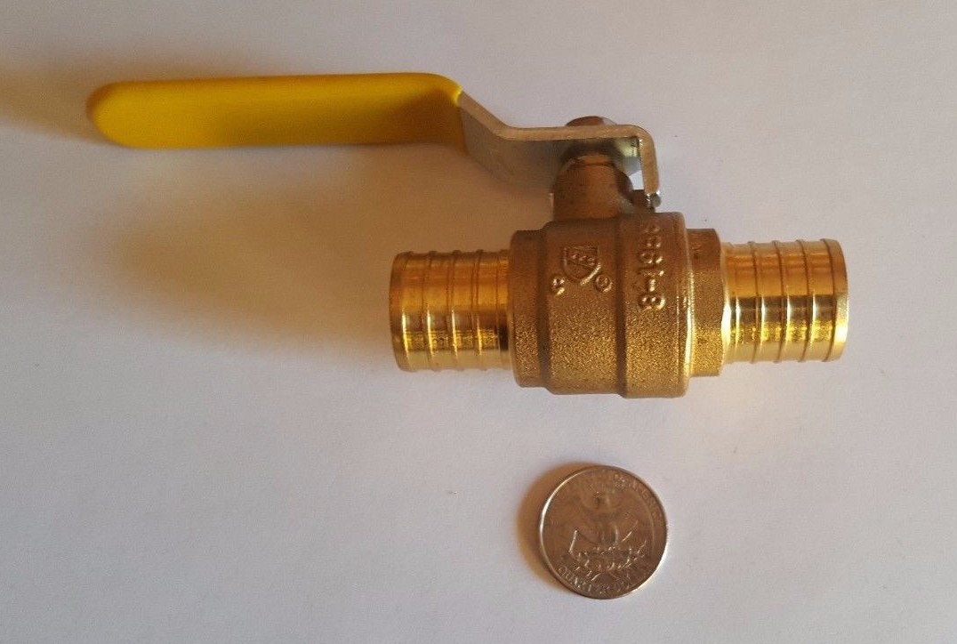 1 Piece 1 Inch Pex Ball Valve\, 1" Pex Ball Valve, Full Port