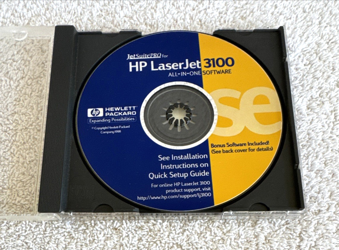 JetSuitePro for HP LaserJet 3100 All-in-One Software CD-ROM