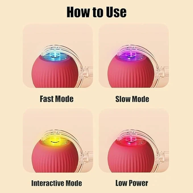 Automatic Rolling Ball for Cats – Rechargeable Smart Interactive Toy,Durable