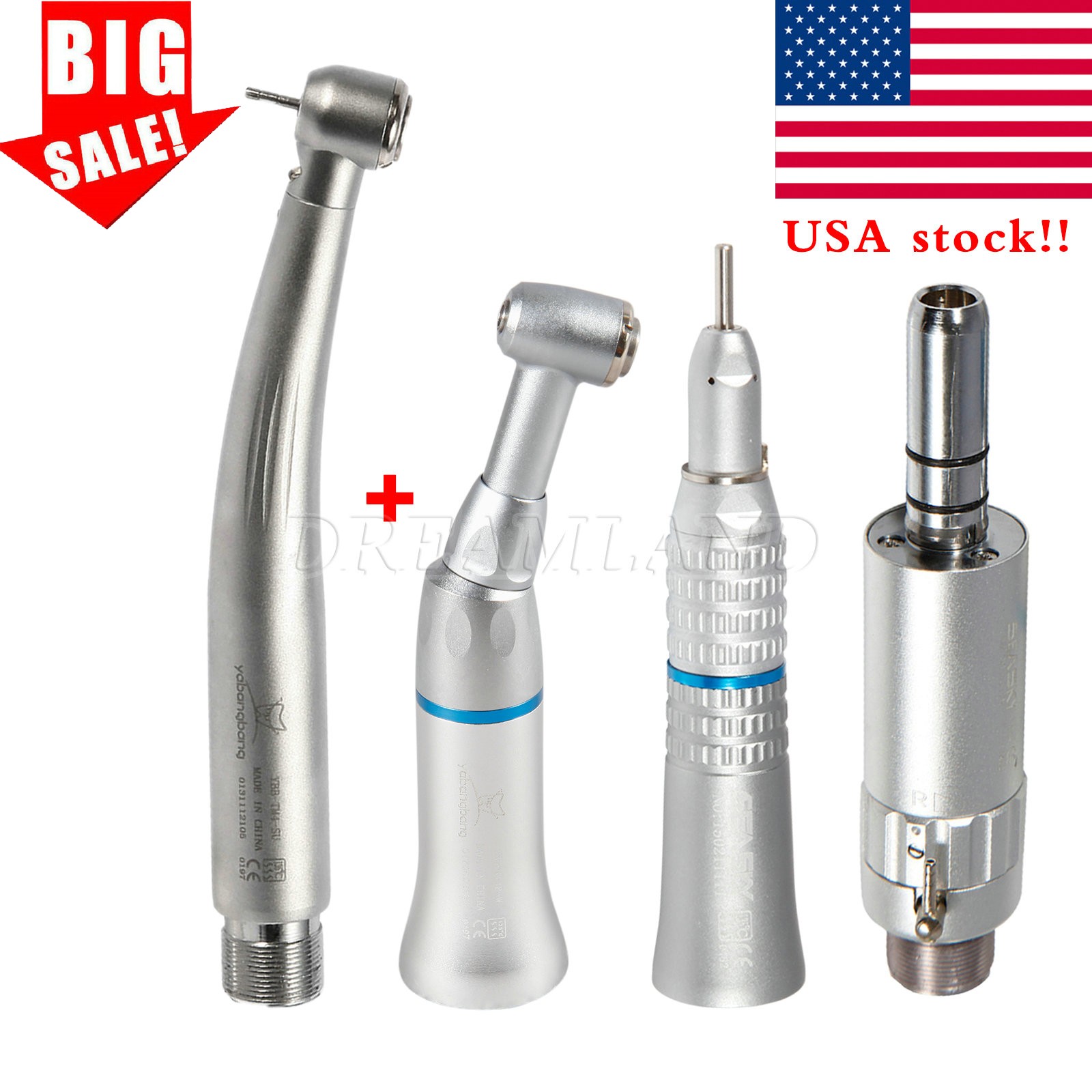 NSK Style Dental Pana Max LED High low Speed Handpiece 2/4 Hole Air Turbine kit