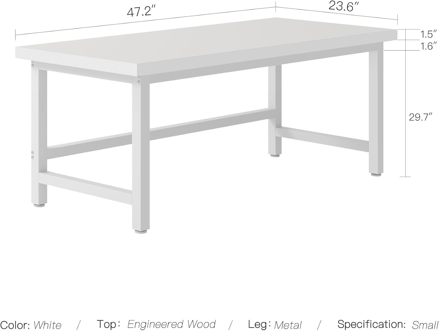 YOWOS Steelstride Ergonomic Desk, Engineered Wood Worktop, Multi Sizes & Colors