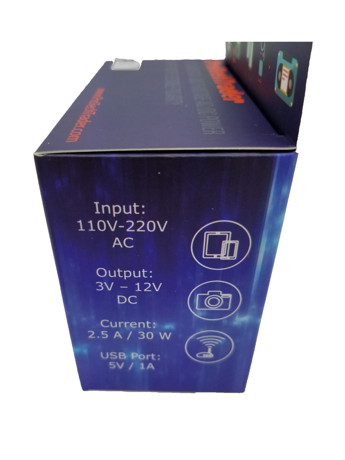 3v-12v AC/DC Universal Power Adapter 30W 2500ma Reversible Polary USB Port 8 Tip