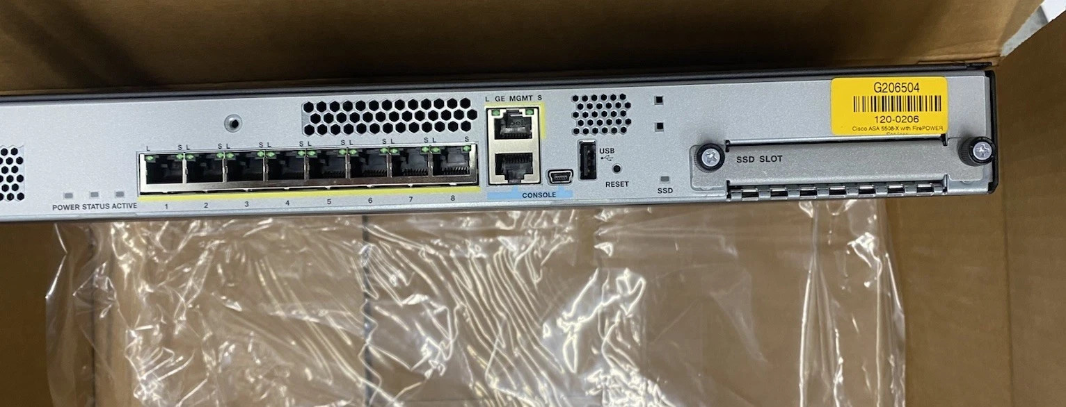 ASA5508-K9 CISCO ASA 5508-X Security Appliance with FirePOWER Services 8 Ports