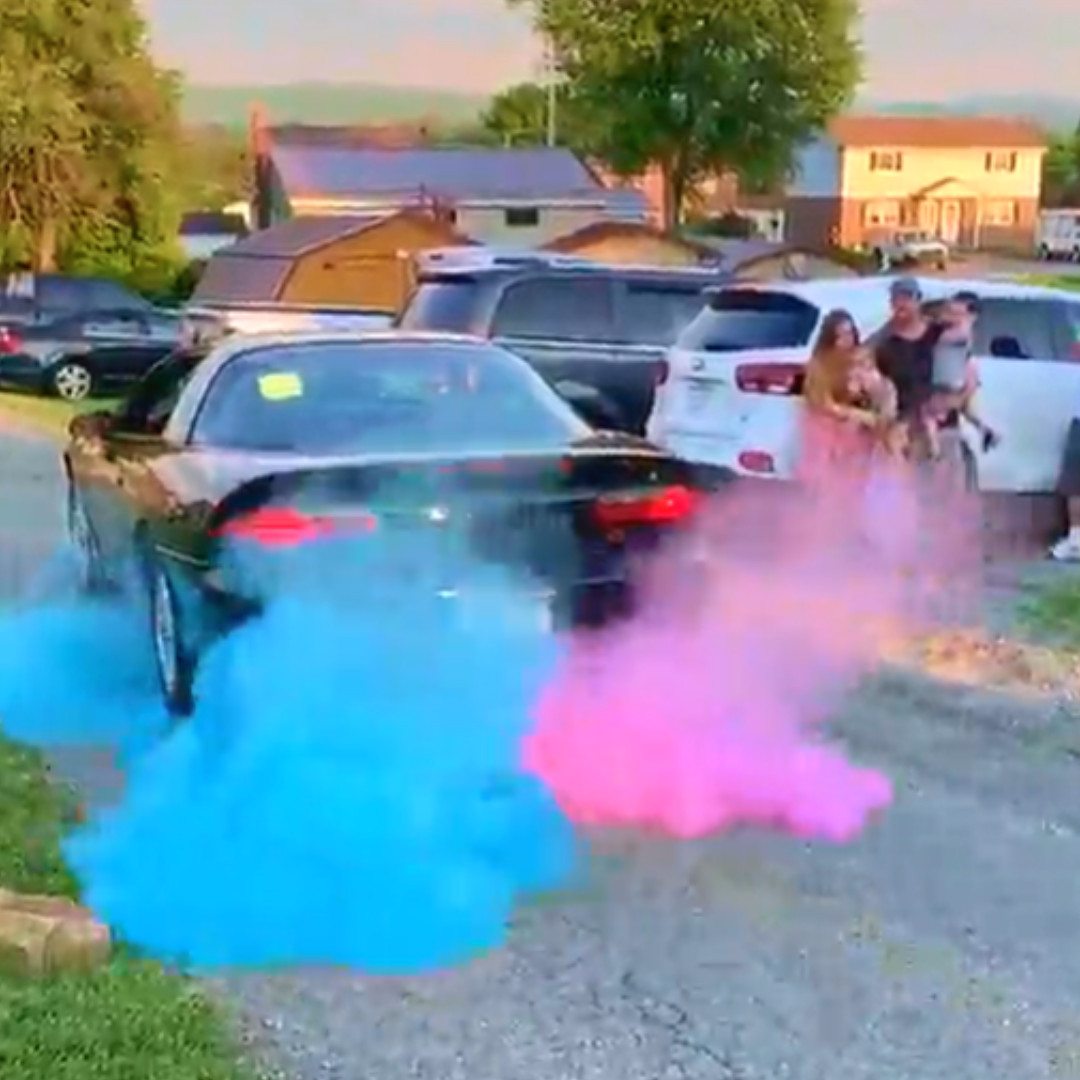 Burnout Black-Out 4 lbs Holi Powder - 2 lbs ea. Pink and Blue for Gender Reveals