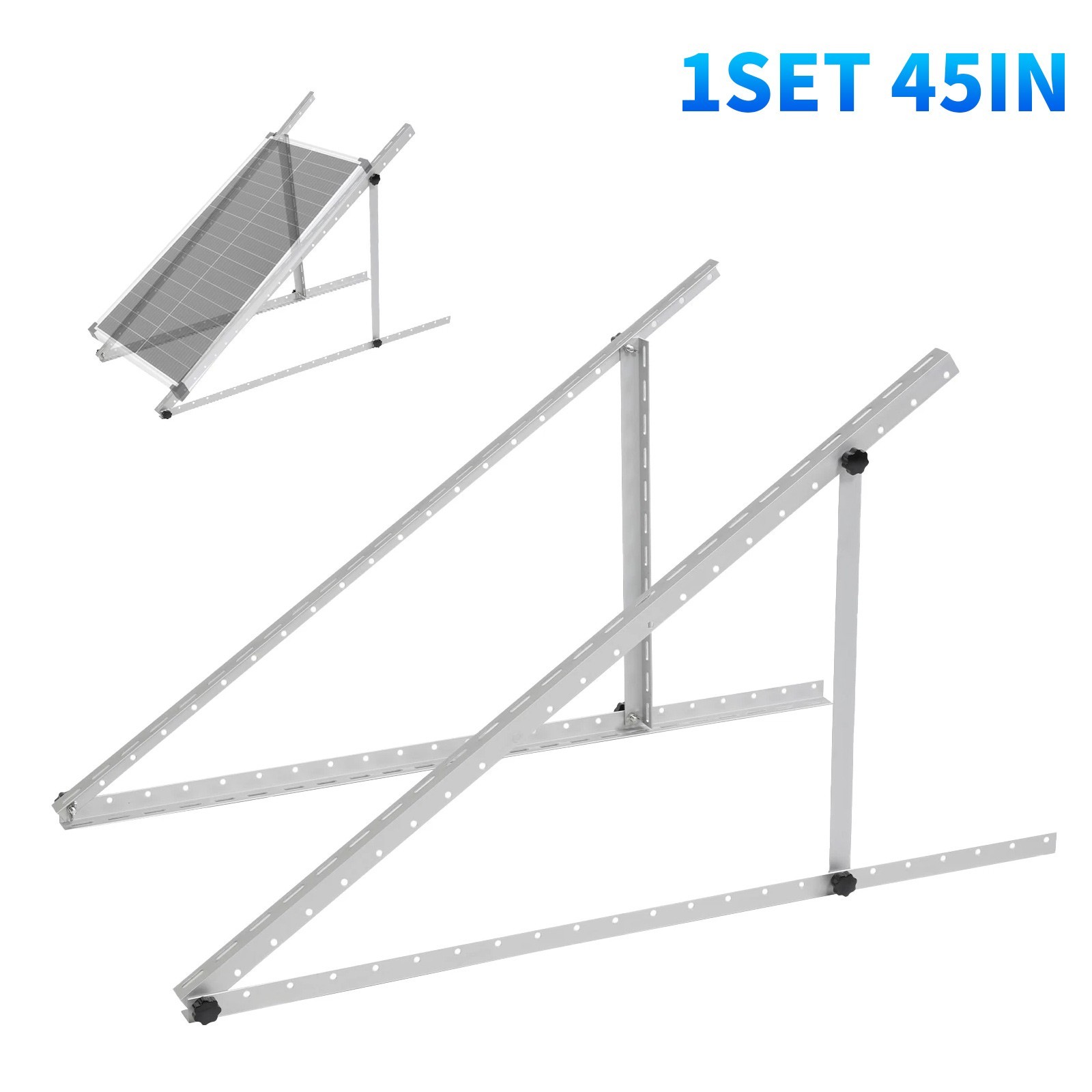 45 inch 0 - 90°Adjustable Solar Panel Mounting Brackets Kit (1/2/4Set) RV System