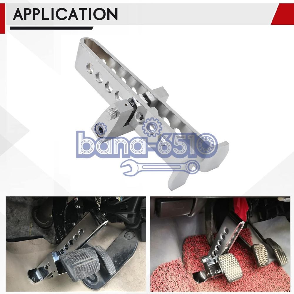 Stainless Steel Brake Pedal Lock Security Car Auto Clutch Lock Anti-theft 3Key