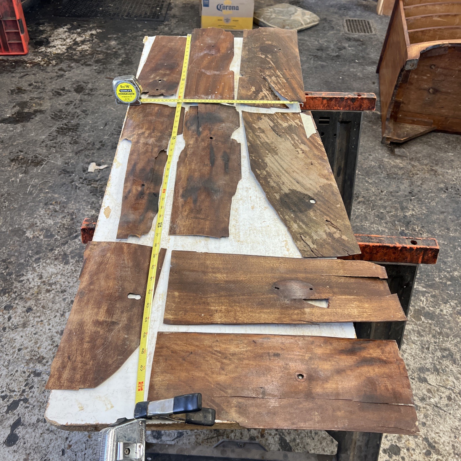 19thC Mahogany And Cherry Veneers