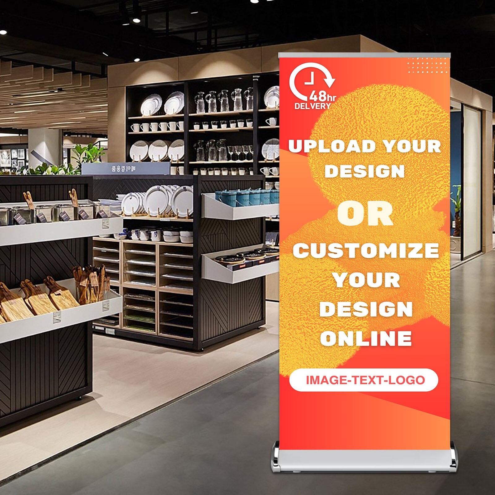 Custom Retractable Banner Stands Pro Base for Advertising--Personalized Banner