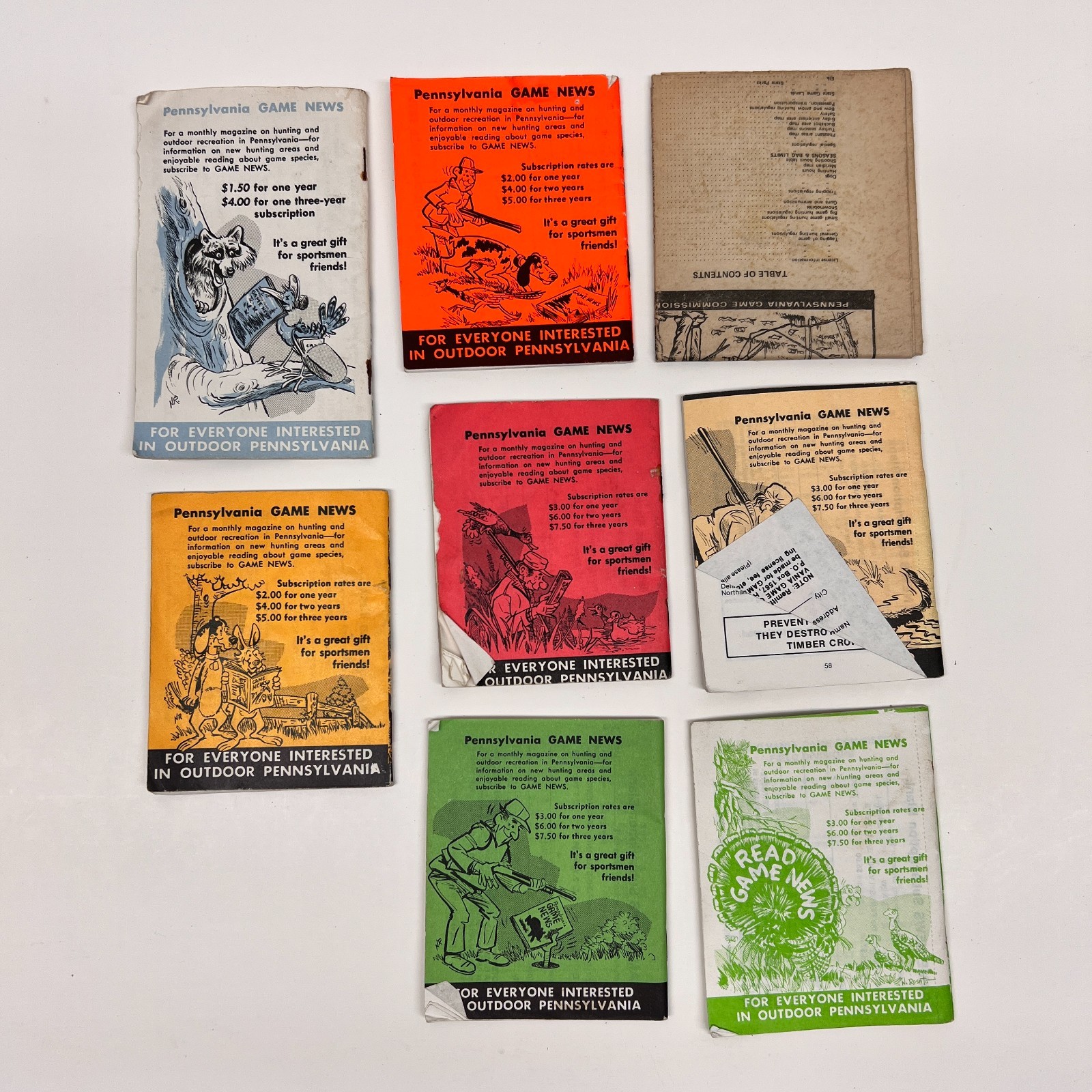 Vintage 1970s Pennsylvania PA Hunting Trapping License Regulations Books