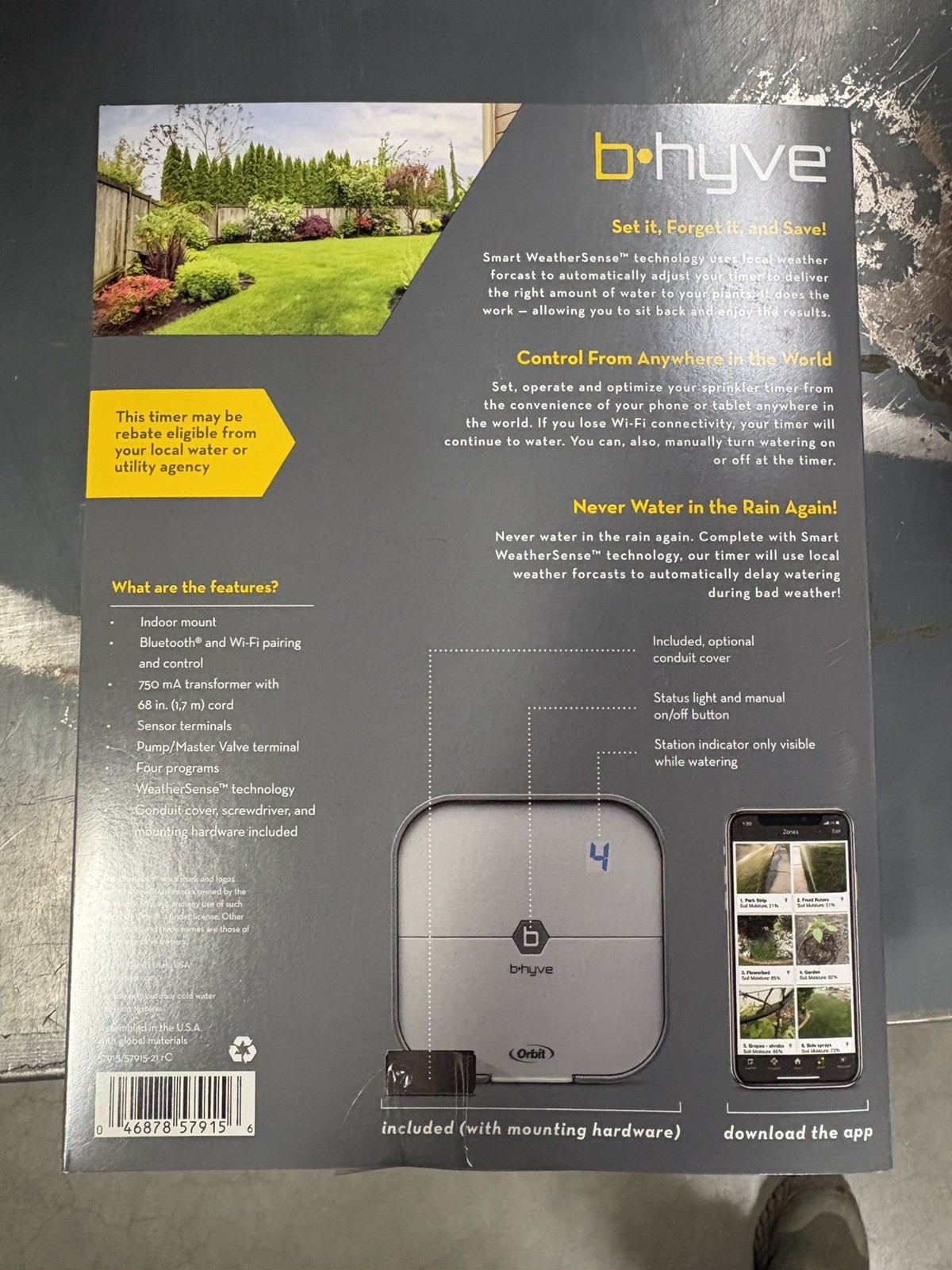 Orbit B-hyve 4-Zone Smart Indoor Sprinkler Controller - 57915
