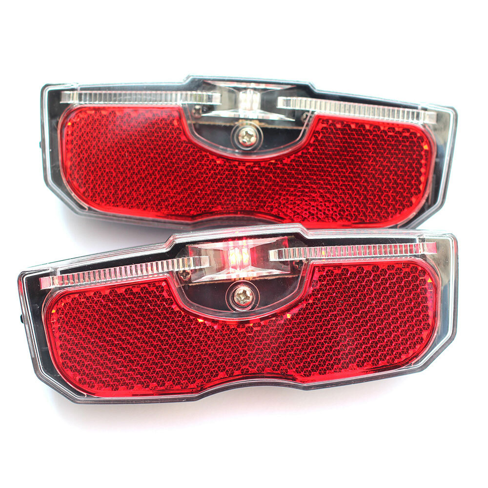 Cycling Bicycle Rear Reflector LED Tail Light Fit For Luggage Rack Acces Bike ++