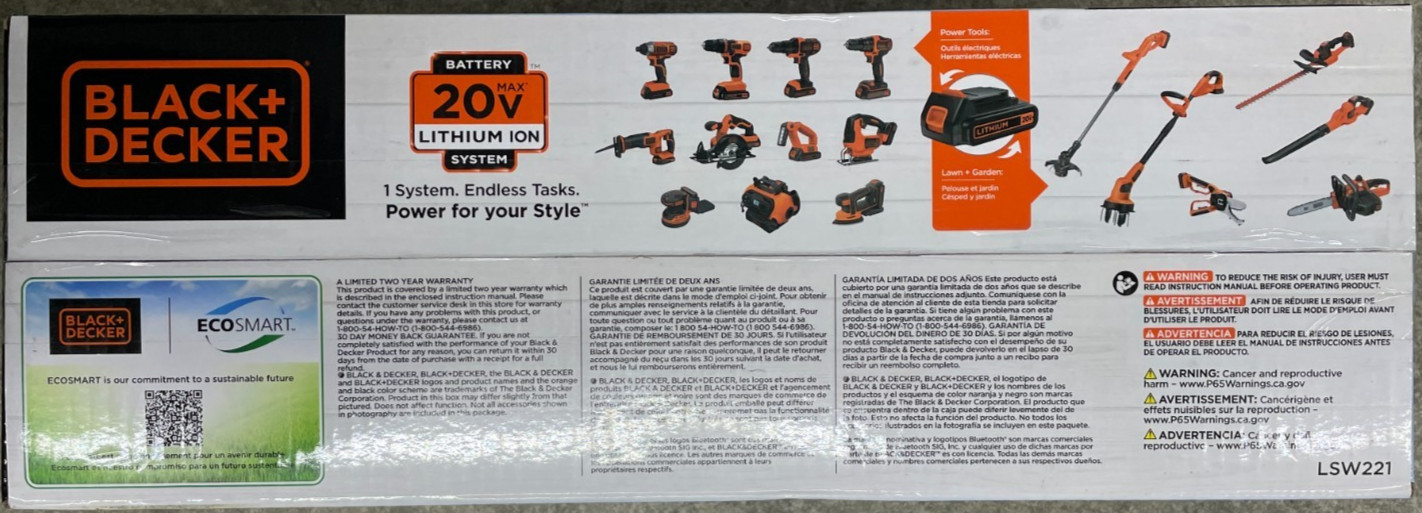 BLACK+DECKER LSW321 20V MAX Cordless Leaf Blower w/ Battery & Charger Brand NEW