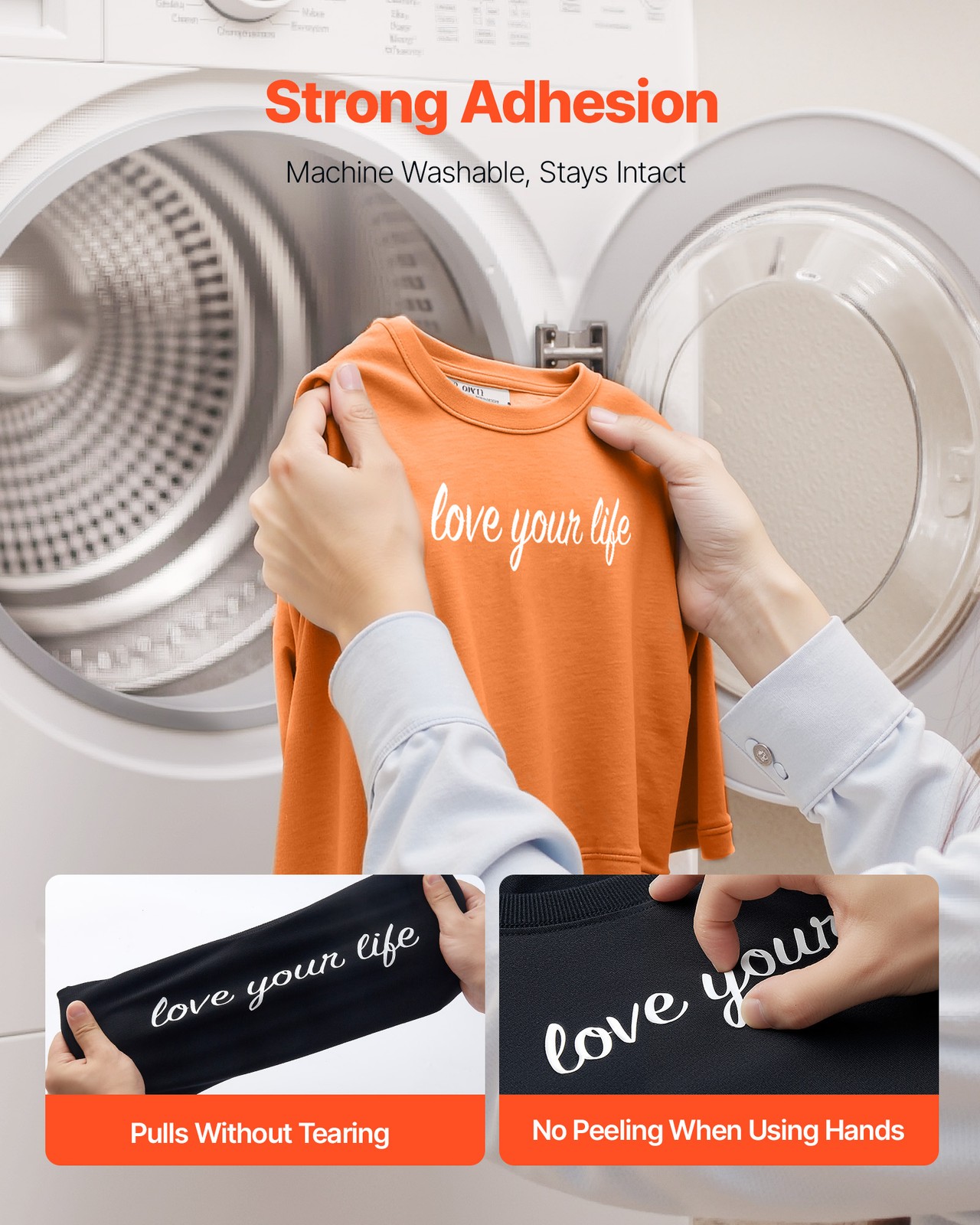 VEVOR Heat Transfer Vinyl HTV Iron on Vinyl Bundle 50 Pack 12 x 12 in Multicolor