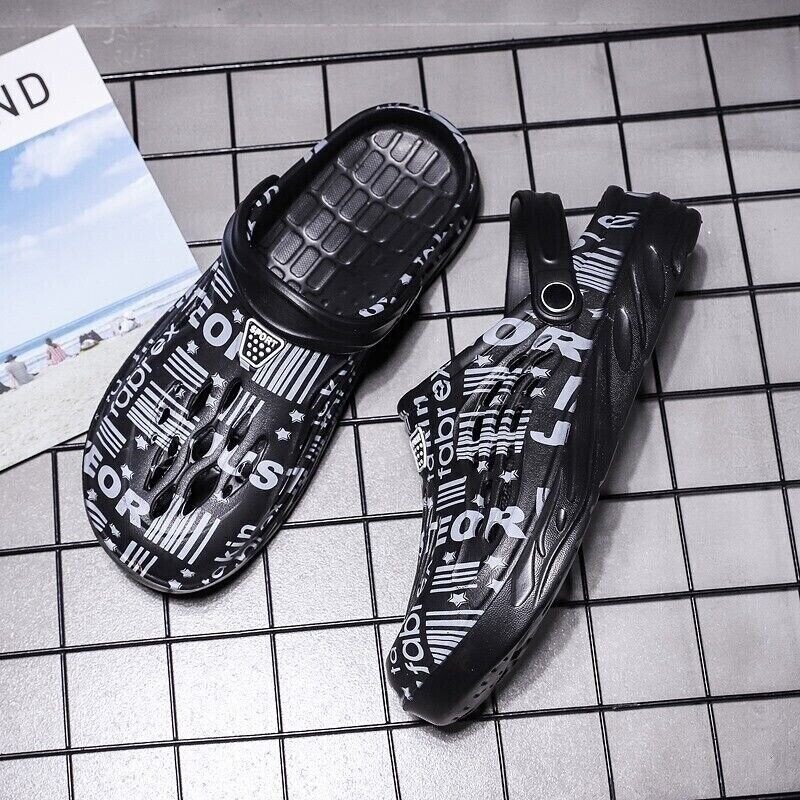 Men Slip On Garden Mules Clogs Sports Sandals Beach Water Slippers Shoes Size US