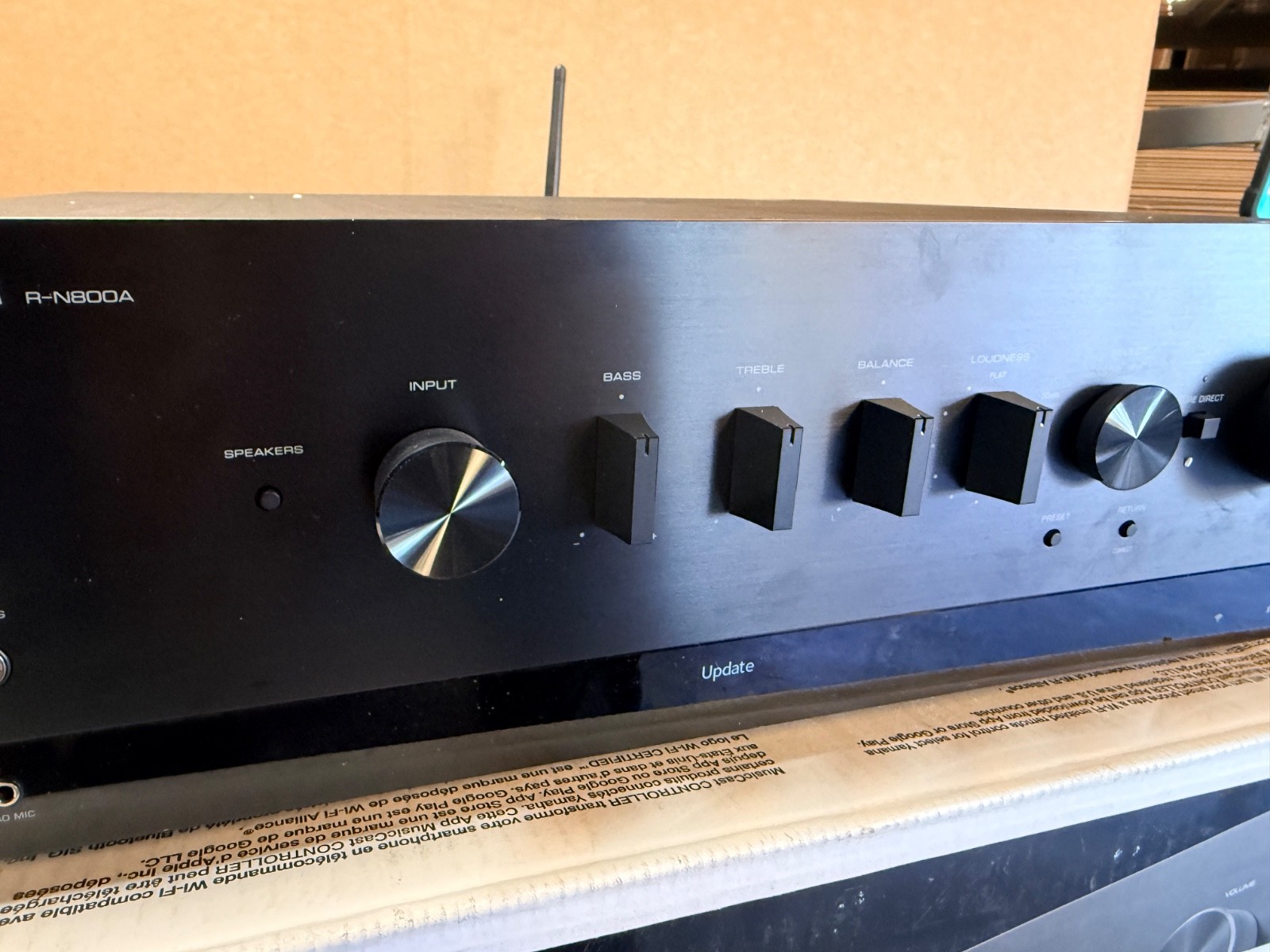 Yamaha R-N800A Receiver Black for parts or repair *UNTESTED*