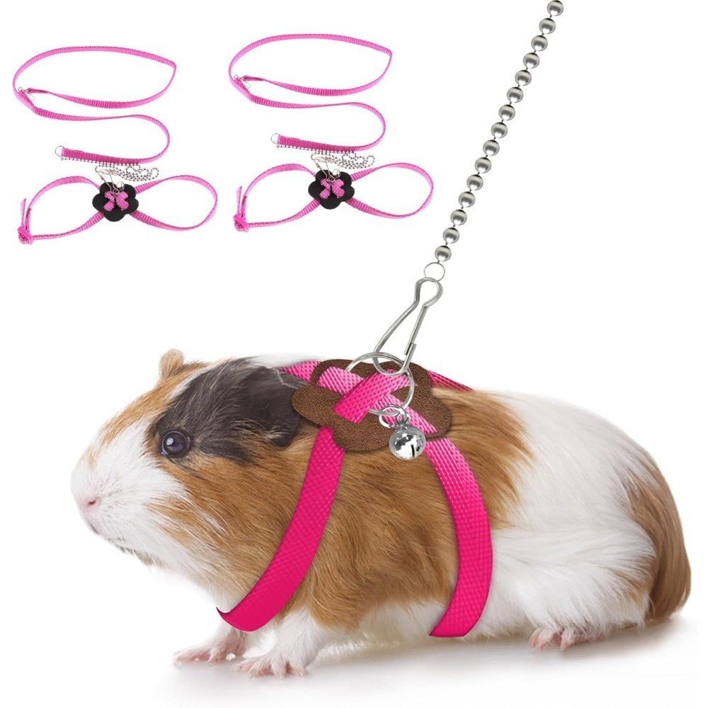 Adjustable Hamster Leash Harness for Ferret Rabbit Rat Mouse Small Pet Walking