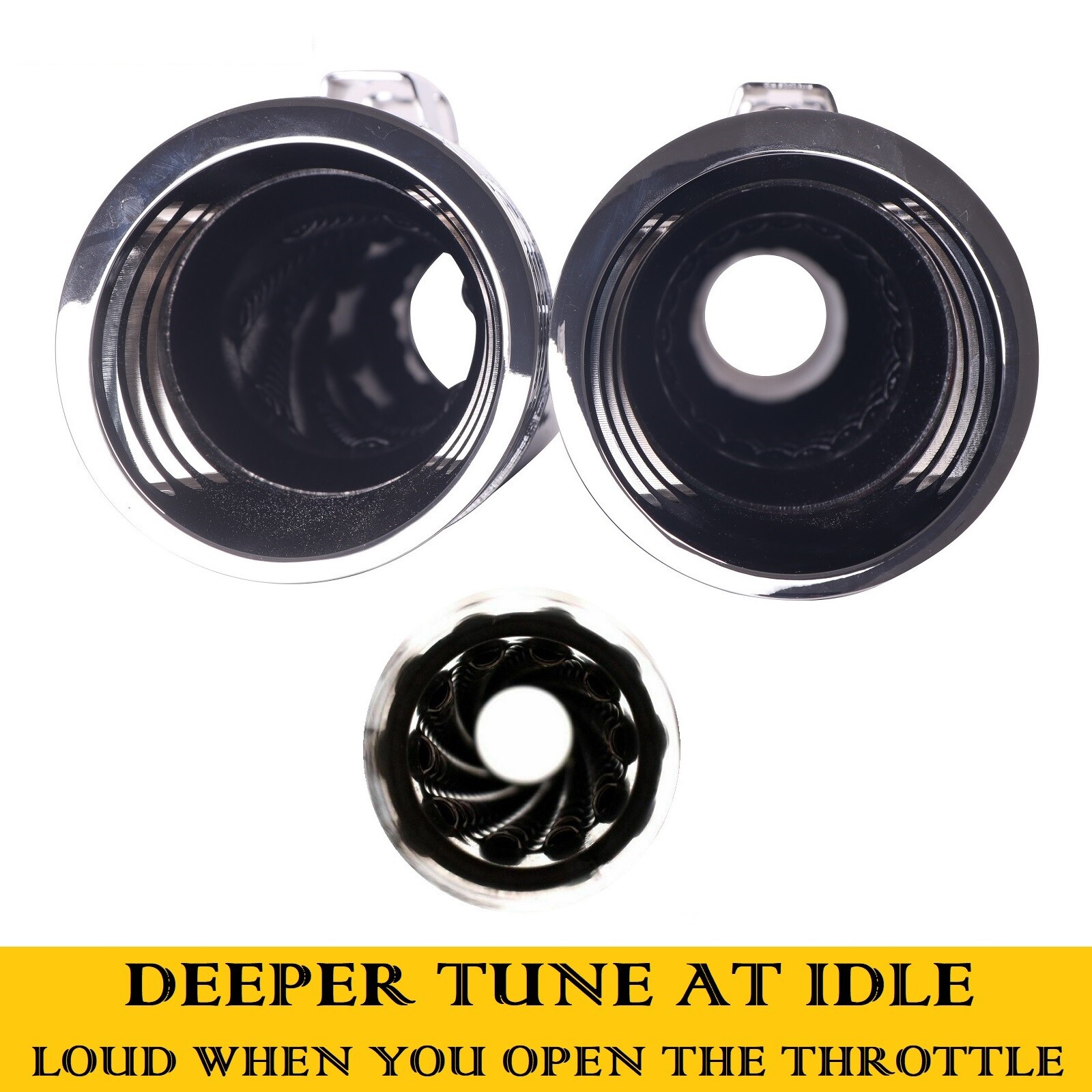 SHARKROAD Slip on Mufflers for Harley Tri Glide Trike Models, Great Rumble Tone