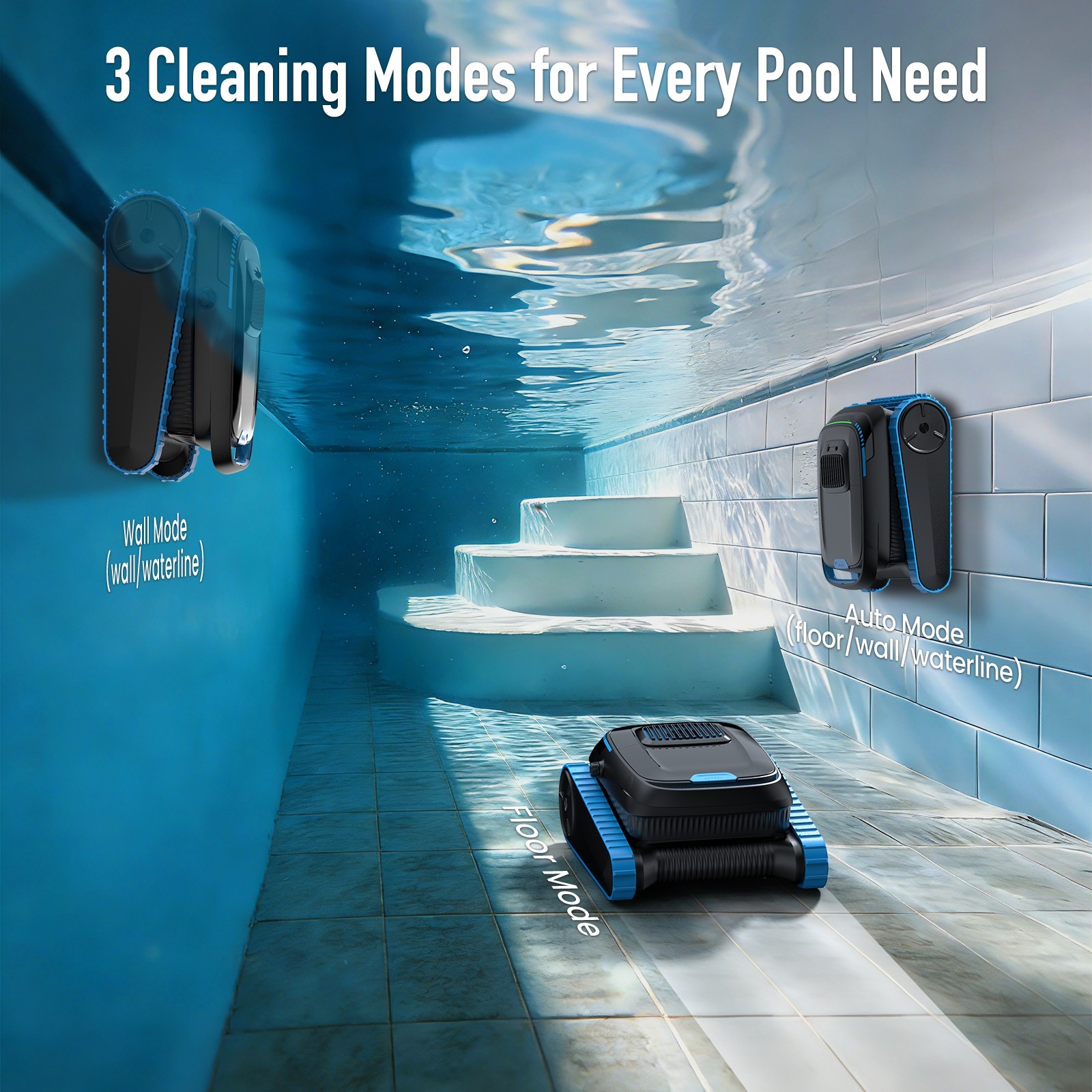 AIRROBO CP40 Cordless Robotic Pool Cleaner for Inground & Above Ground Pool APP