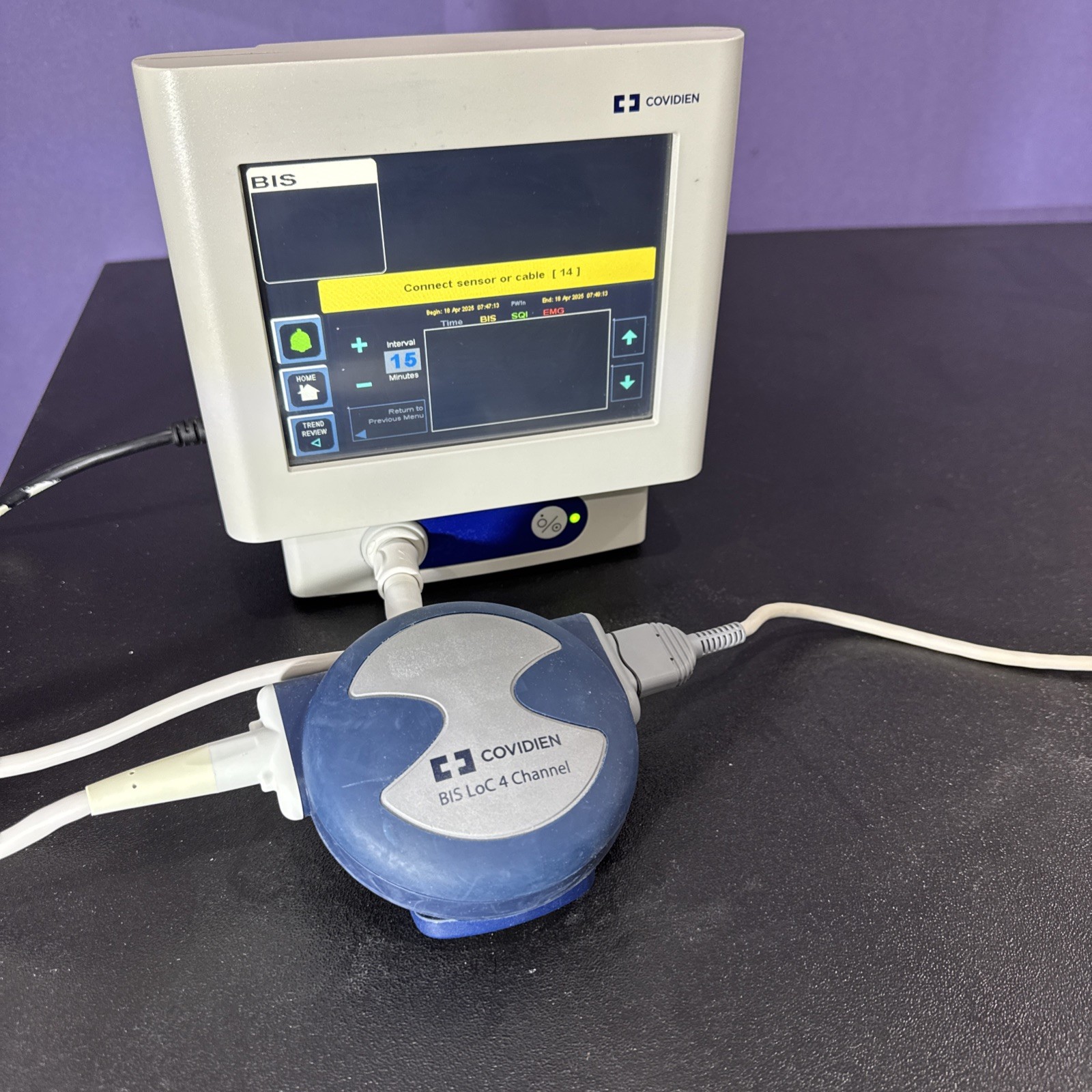 2020 Covidien BIS Monitoring System 185-0151 Bis Loc 4Ch Module Cable 39067