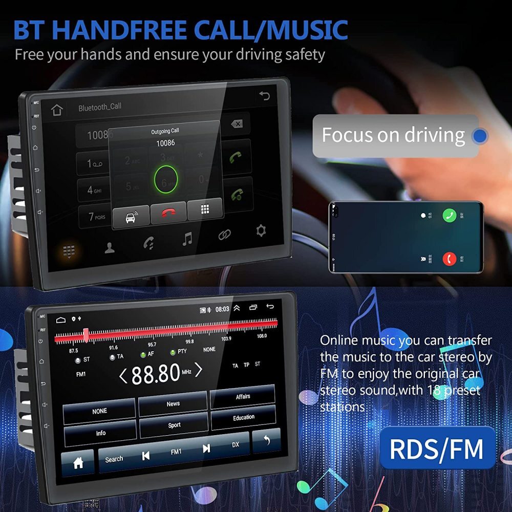 For Ford F-150 2009-2014 Apple Carplay Android 15 Car Stereo Radio GPS FM 2+64GB