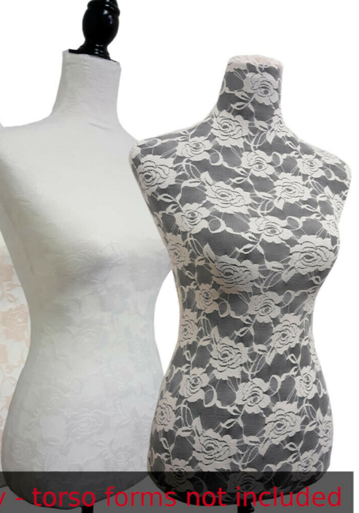 2 colors lace/Jerseys, to cover female mannequin torso to renew dress form-sizeS