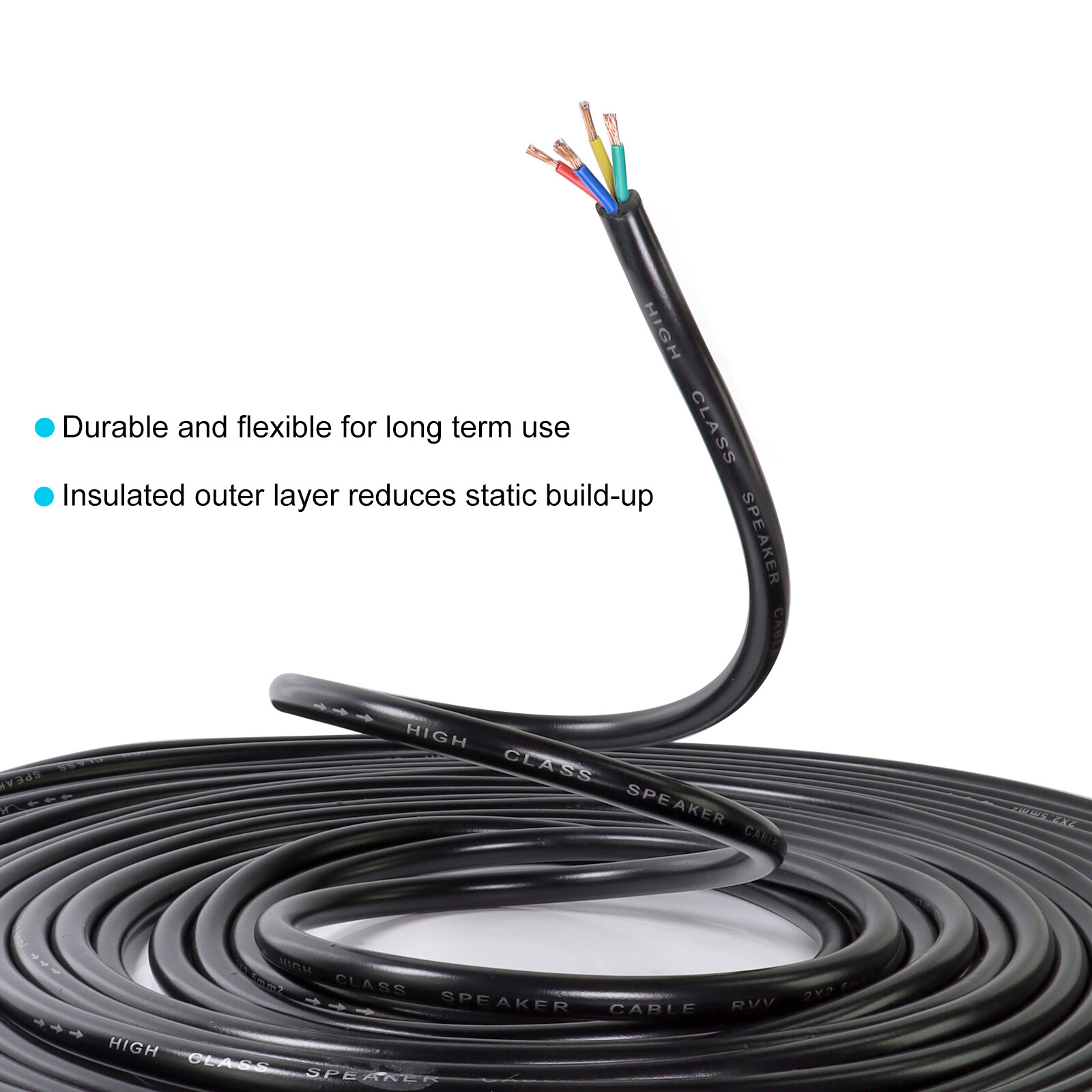 4 Wire Speakon Cable 12 Feet 12 Gauge Chuchero Box, Loudspeaker, Tweeter PA Wire
