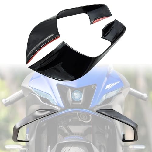 MANCANL Motorcycle Winglet Fairings for Yamaha YZF-R7 (2021-2024) Bright Black