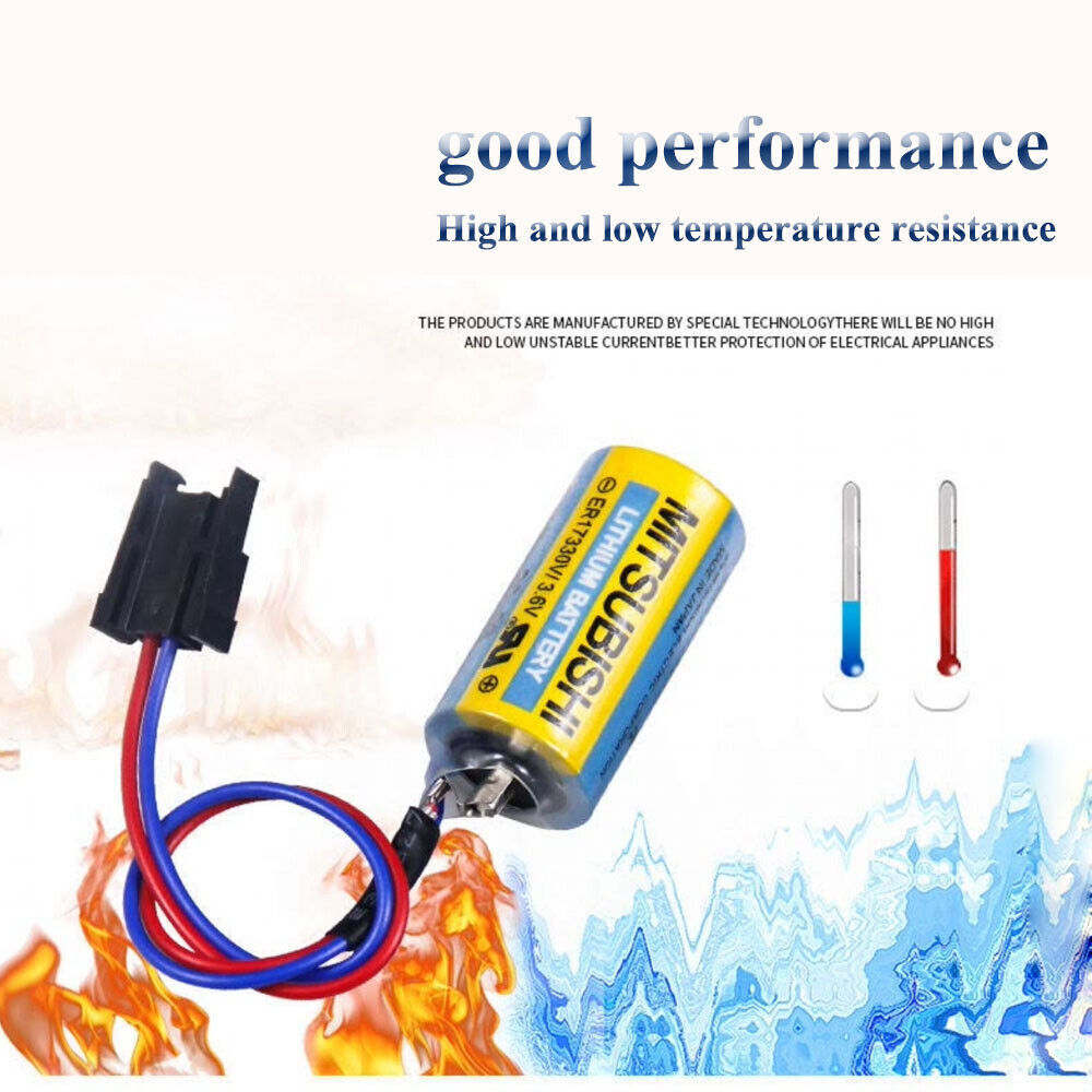 LOT (1-100 Pack) Mitsubishi A6BAT ER17330V/3.6V Size 2/3A PLC LI-ion Battery US