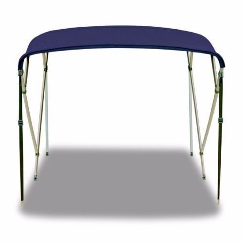 BIMINI TOP 4 Bow Boat Cover 8ft Long With Rear Poles