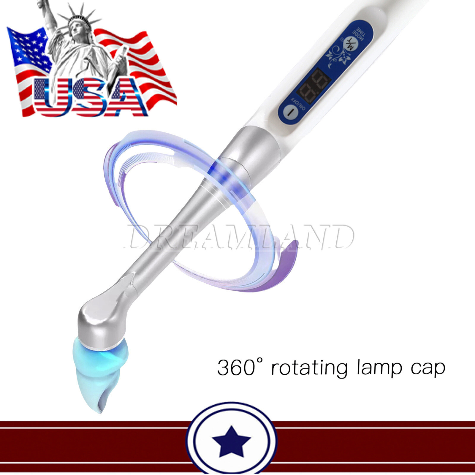 Dental Wireless Cordless Curing Light Composite Resin Cure Lamp LED-B Lampara 5s