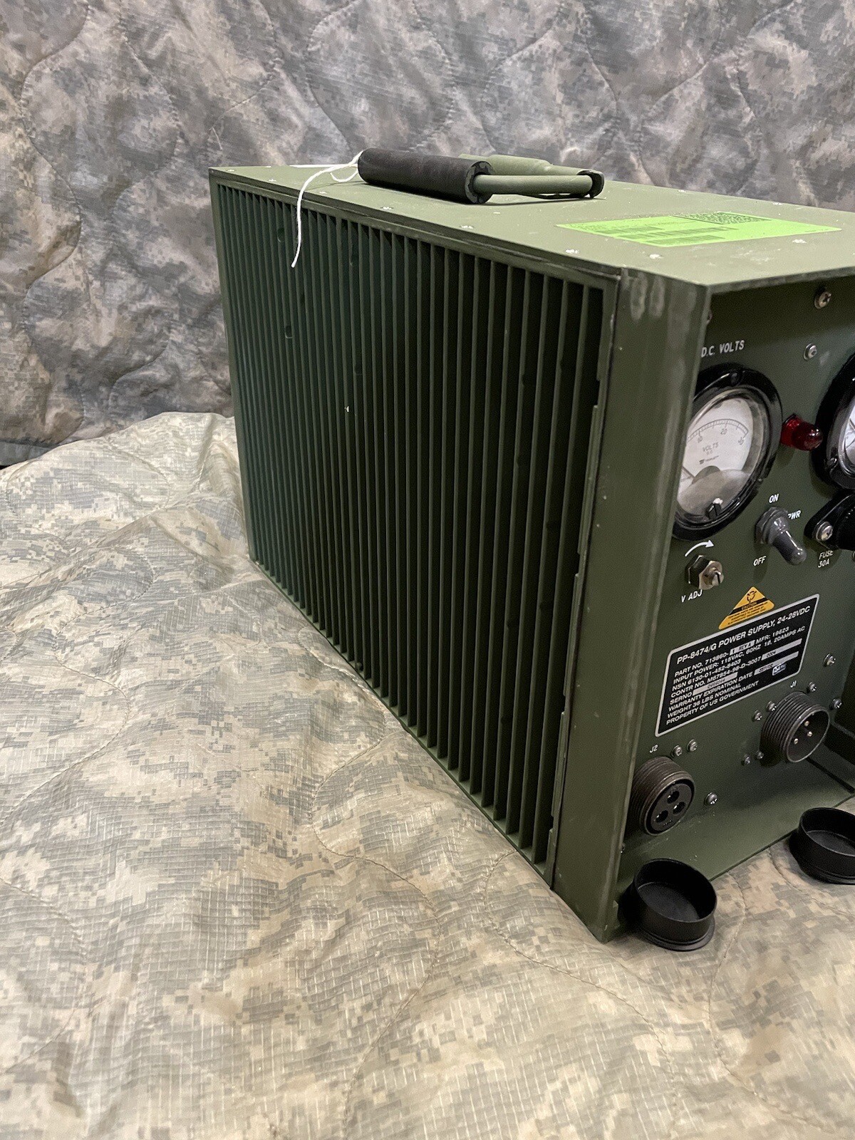 USMC POWER SUPPLY PP-8474/G MILITARY RADIO 24 18-30 VOLT DC 60A SINCGARS w Cable