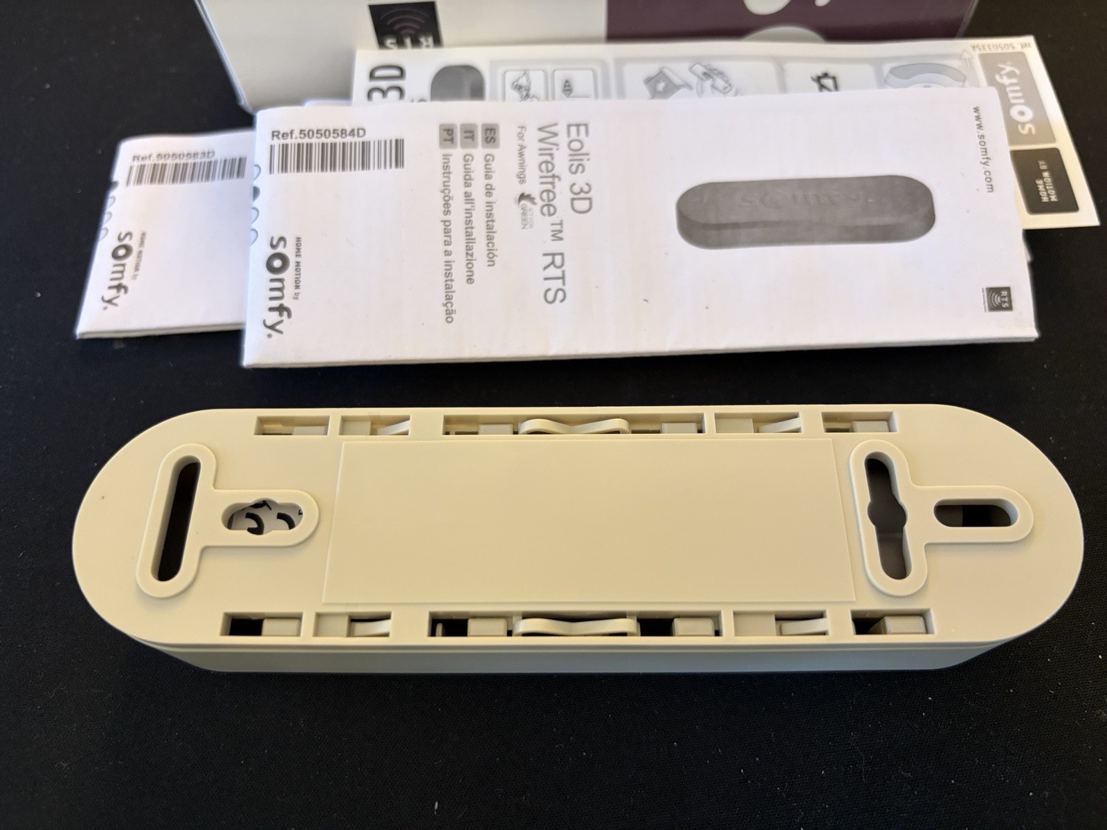 Somfy Eolis 3D Wire Free RTS Wind/Motion Sensor Gray 1816081E New