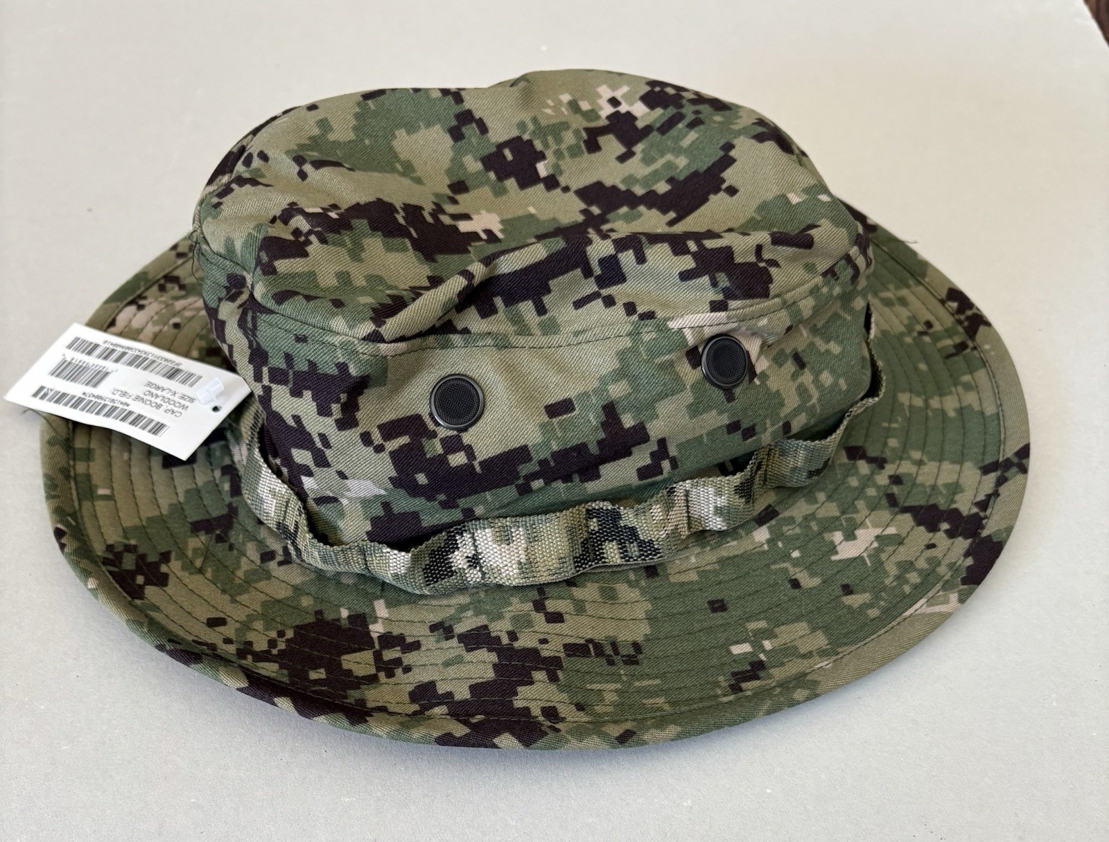 NEW US NAVY NWU Type III AOR2 Woodland Boonie Hat SUN COVER size XL X-large