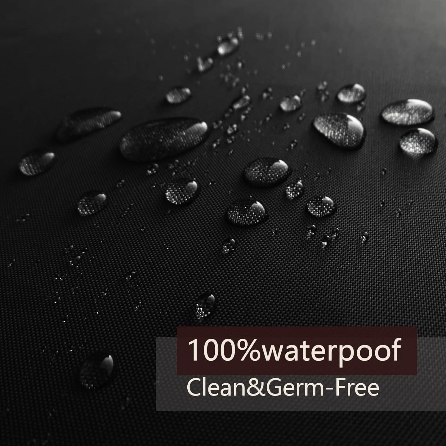 Waterproof Fabric Shower Curtain with 3 Magnets 72x72 inch Black Shower Curtain