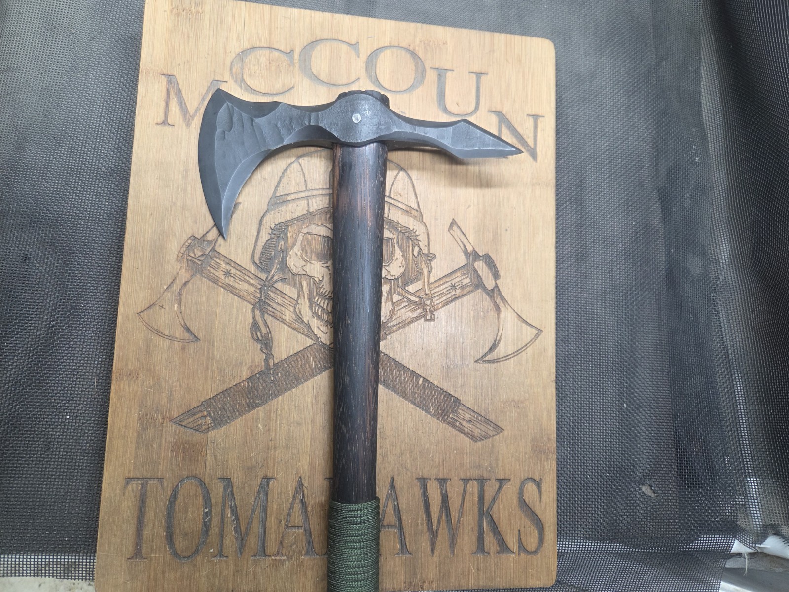 HAND FORGED AIRBORNE RANGER SPIKE TOMAHAWK BY MARK MCCOUN MADE IN THE USA