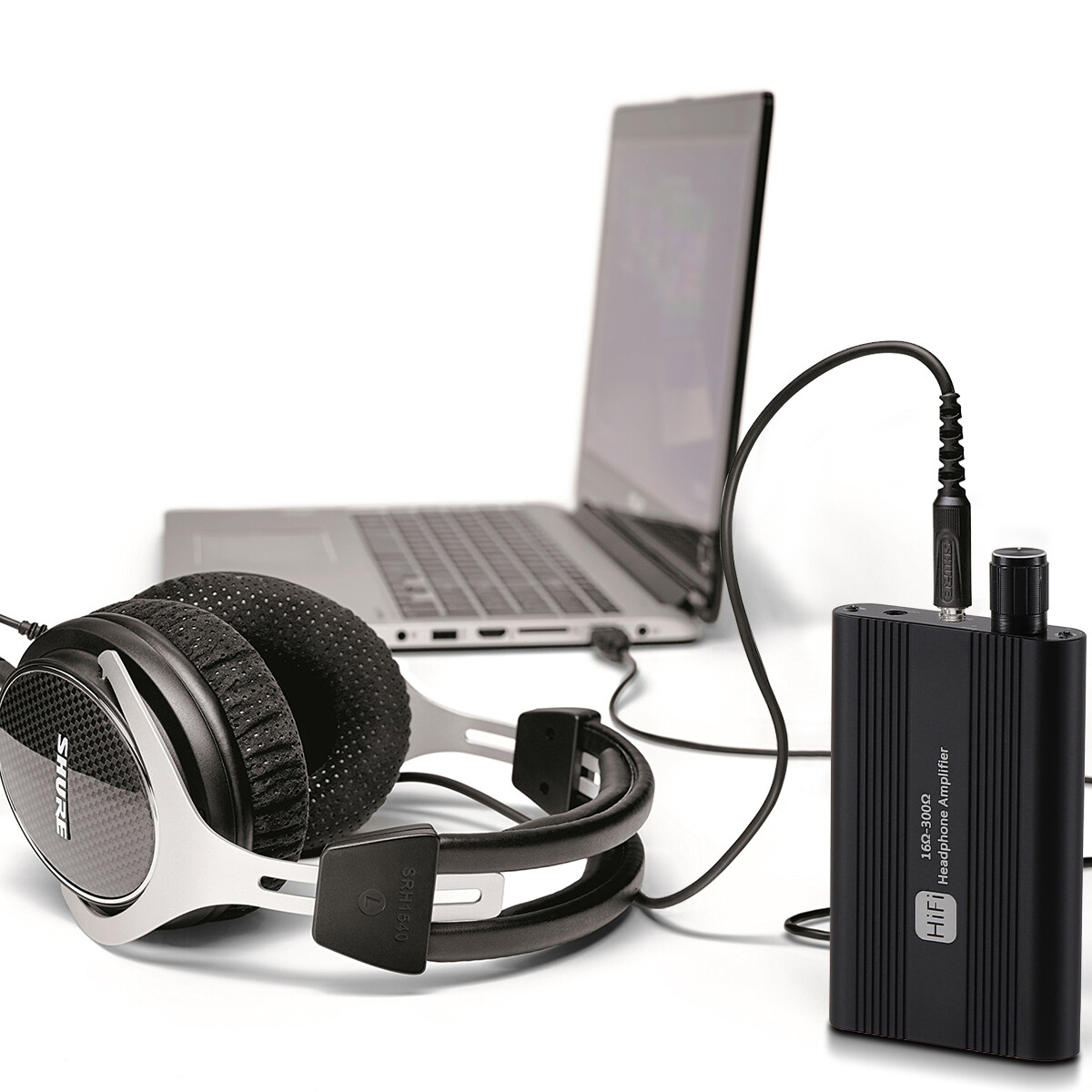 Portable HiFi Headphone Amplifier Amp 3.5mm Headset Amplifier Two-Stage GAIN