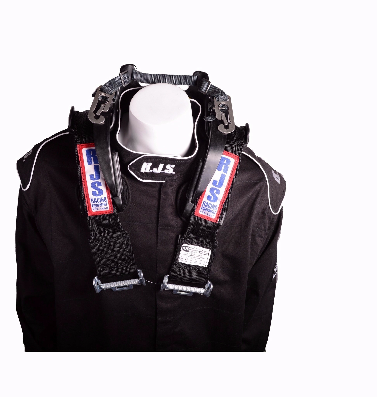 RJS RACING SFI 16.1 5PT HANS CAM LOCK ROLL BAR MOUNT WRAP IN BELT ORANGE 1047105