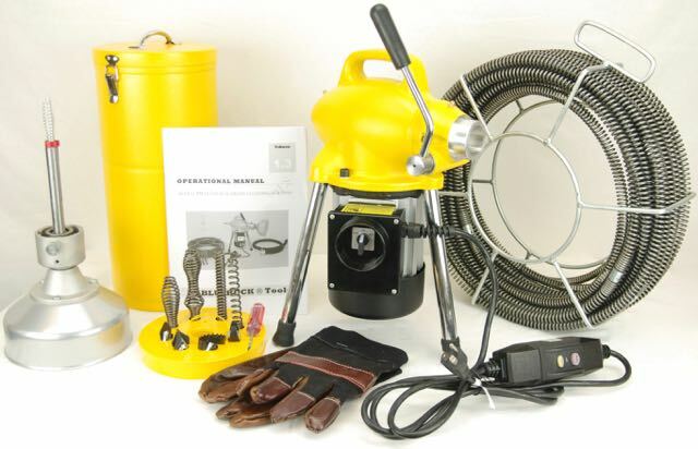 S75 BLUEROCK ® 3/4" to 4" Sectional Pipe Drain Cleaning Machine Snake Cleaner