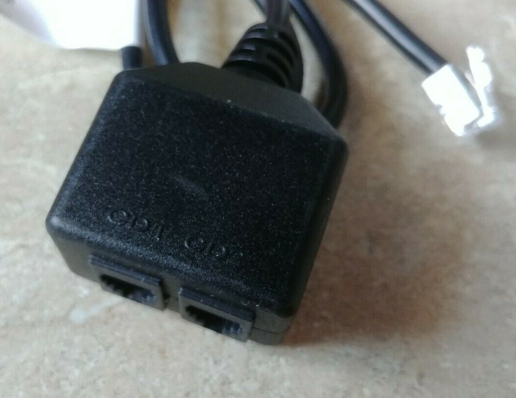 NCR 12V Dual 4-Pin CD1 CD2 Cash Drawer Splitter Cable 1432-C517-0009 497-0504115