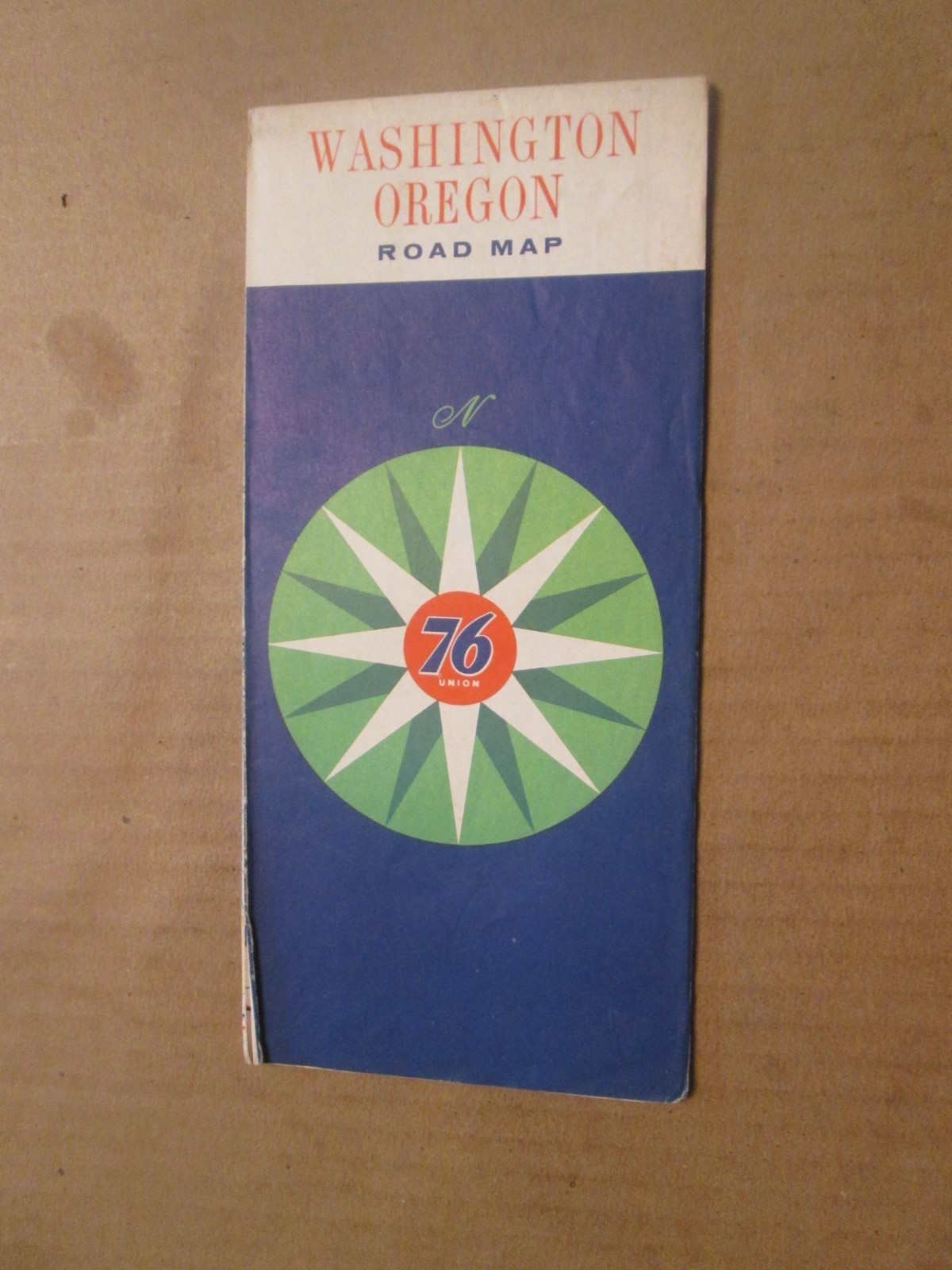 Union 76 Road Map of Washington and Oregon 1962