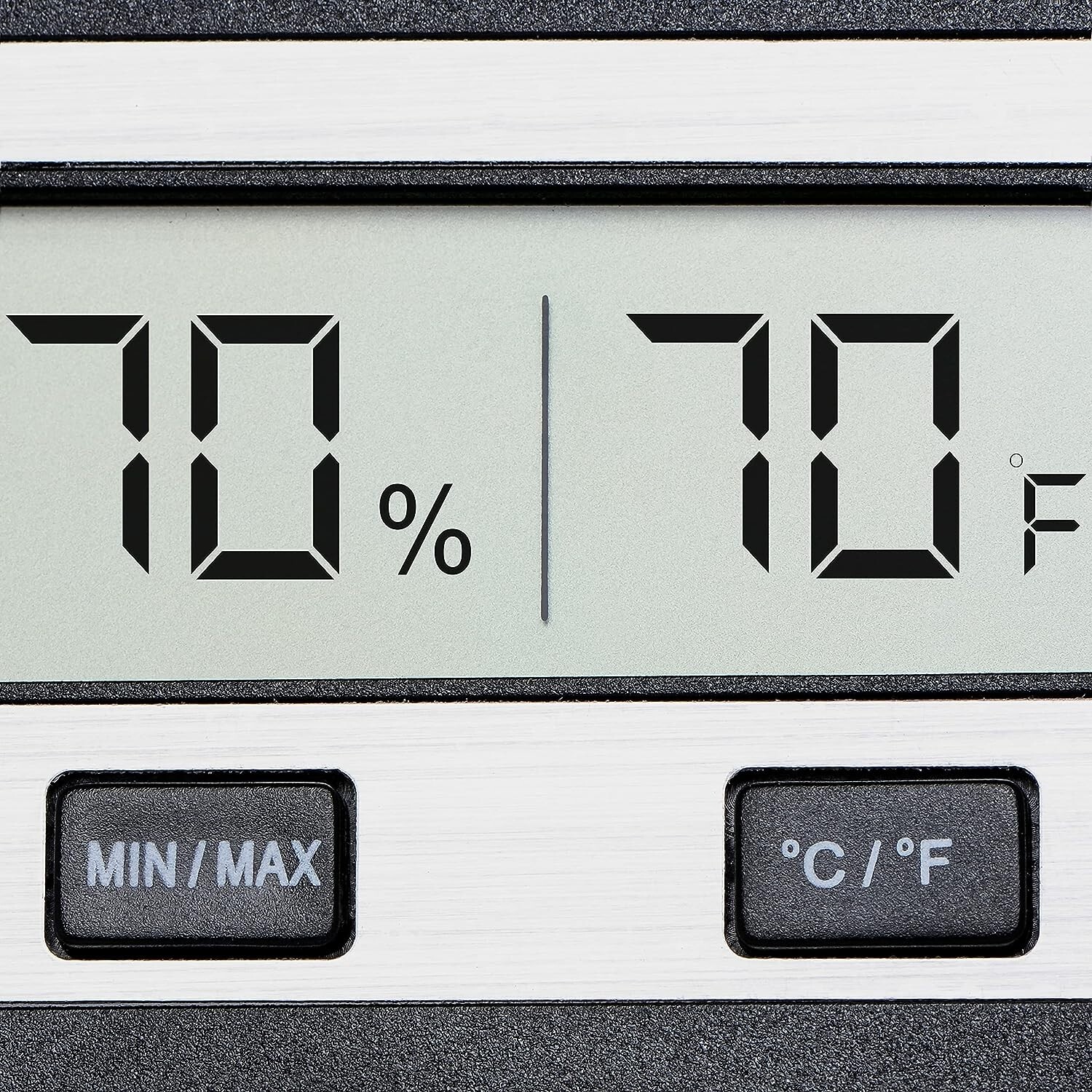 Xikar PuroTemp Rectangular Digital Hygrometer, Compact and Lightweight, Black