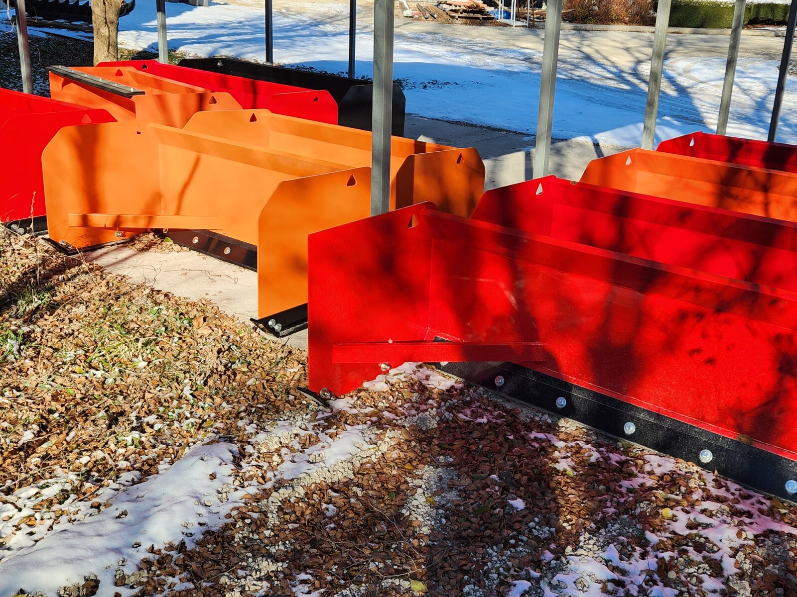 Snow Pusher Box Skid steer Plow Box CAT Case FREIGHT $200 fee distance upgrade