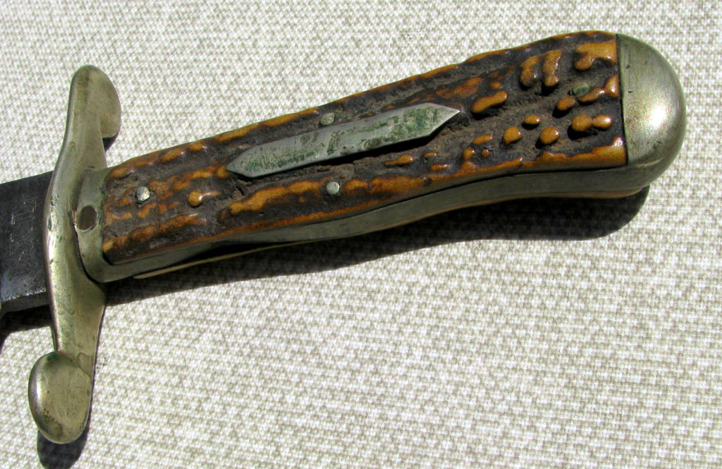 IXL 9 INCH STAG CIVIL WAR SIEGE OF VICKSBURG MISS. JULY 4,1863 BOWIE KNIFE