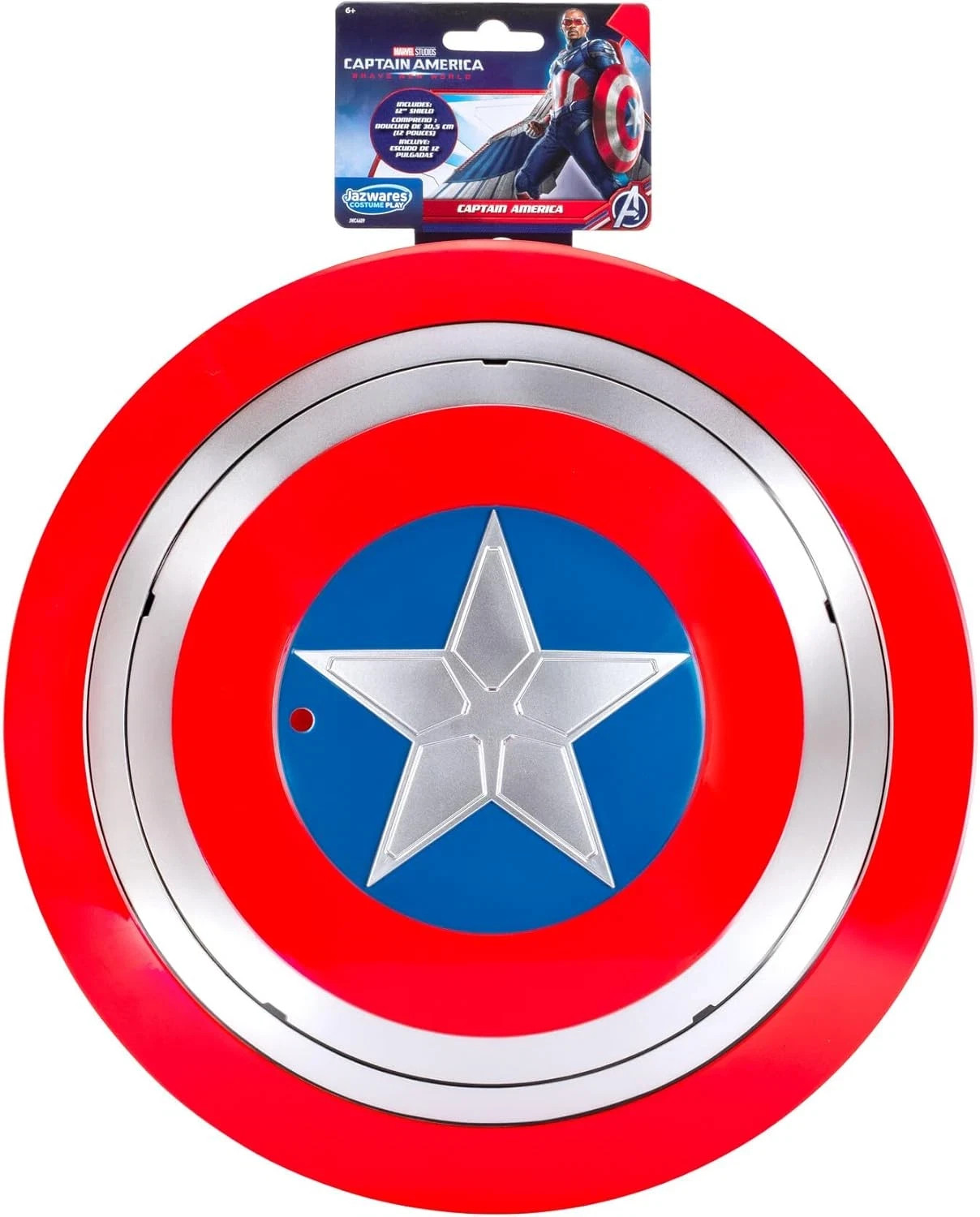 MARVEL Captain America Plastic Shield with Elastic Handles Costume Accessory New