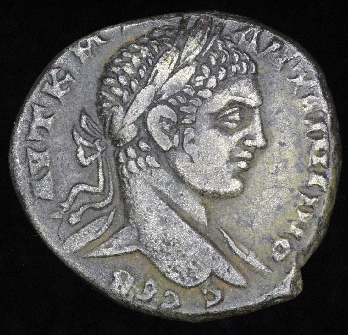 Roman Provincial Elagabalus BI Tetradrachm Eagle with Wreath Antioch 218–222 AD.