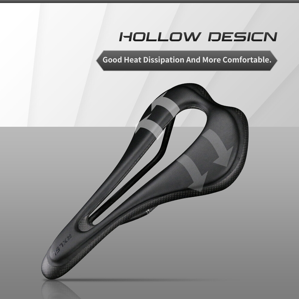 Carbon+Soft Leather Gel Racing Bike Saddle MTB Front Seat Mat 280*145mm RXL SL