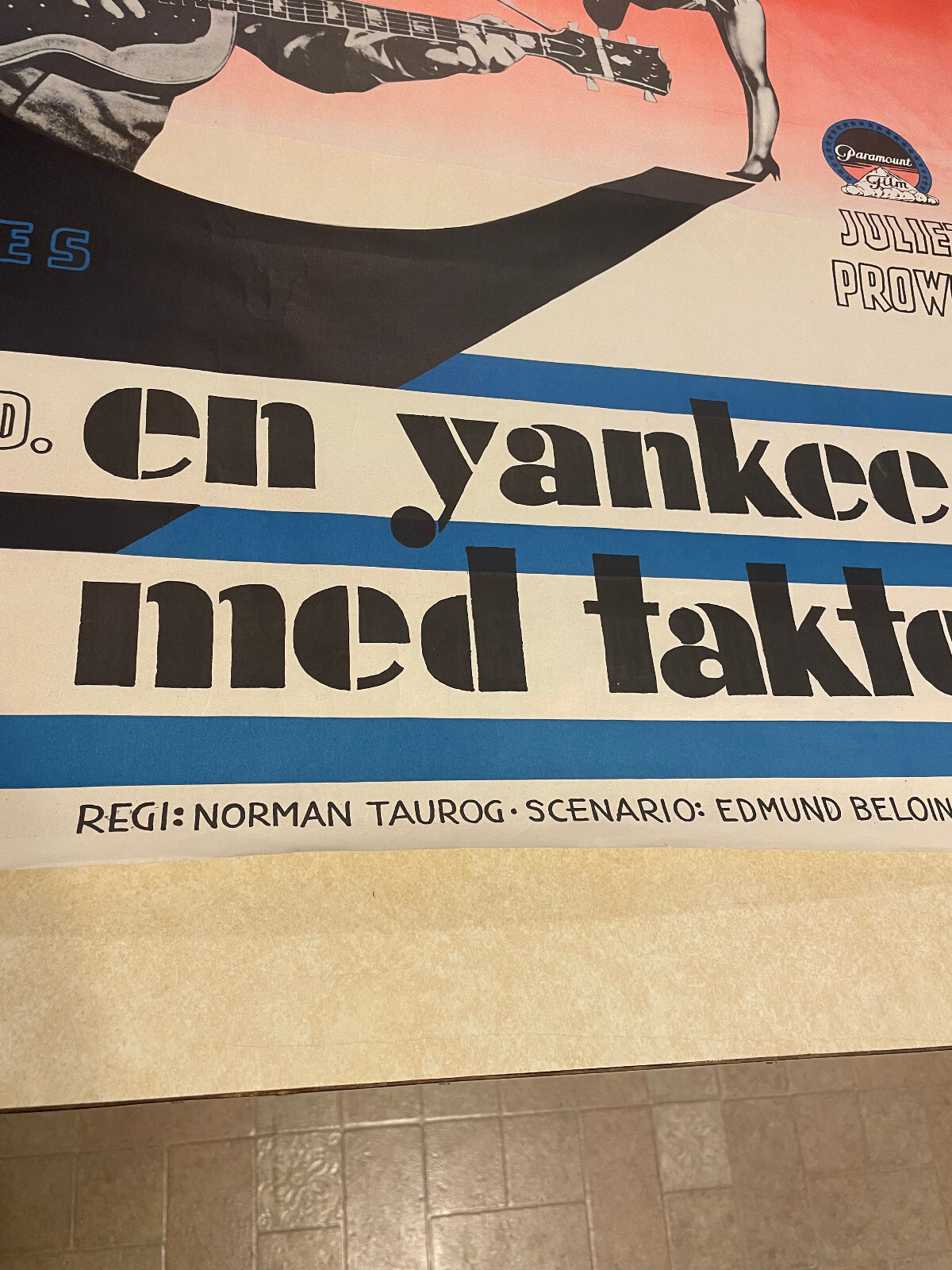 Original Elvis Presley G.I. Blues Movie Poster Swedish 1960