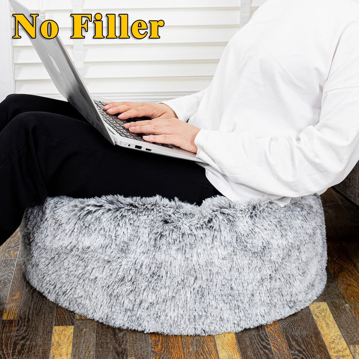 Grey Ottoman Foot Rest No Filler Pouf Ottoman Unstuffed Floor Pouf Ottoman 20x20